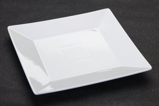 Empty white plate photo