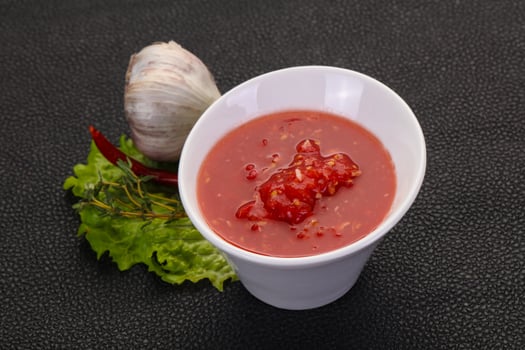 Spicy tomato and garlic sauce photo