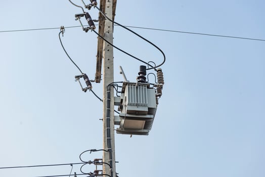 Power poles and power lines photo