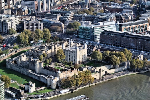 An aerial view of London photo