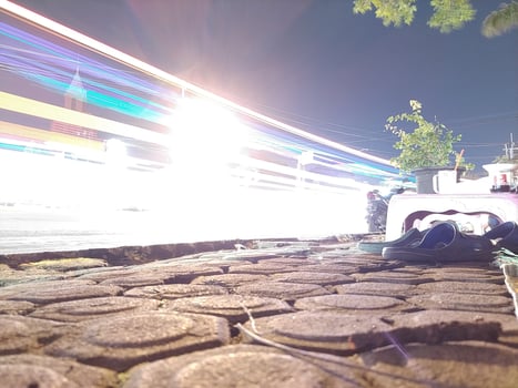 night light scene on the street photo