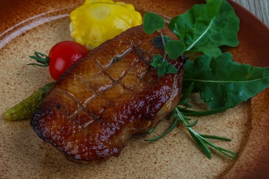Roasted duck breast photo