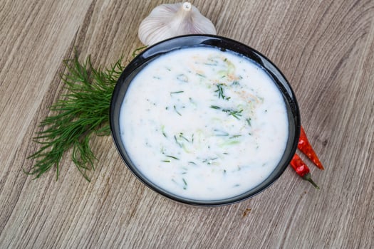 Tzatziki on wood photo