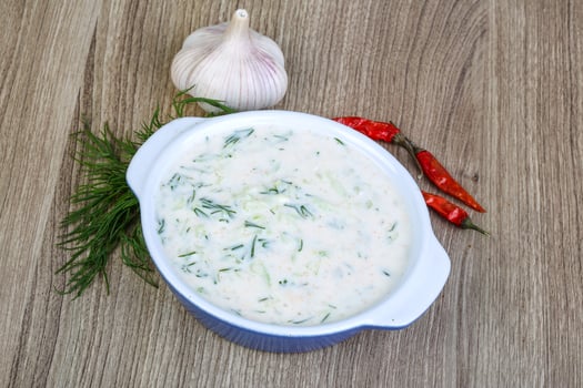 Tzatziki on wood photo