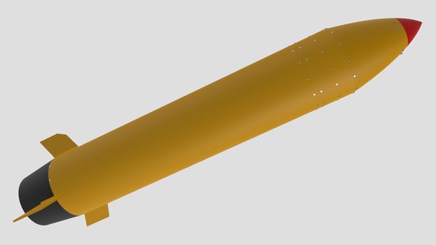 rocket missile war conflict ammo warhead nuclear militar weapon nuke 3d illustration spaceship photo