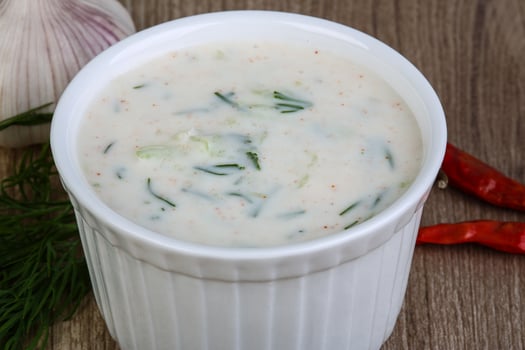 Tzatziki on wood photo