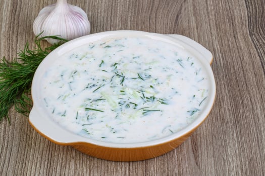 Tzatziki on wood photo