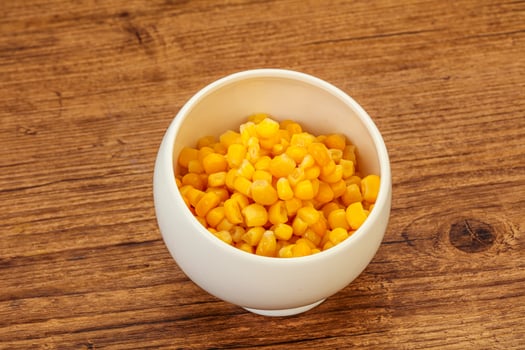 Sweet corn seeds in the bowl photo