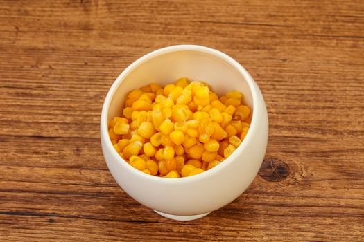 Sweet corn seeds in the bowl photo
