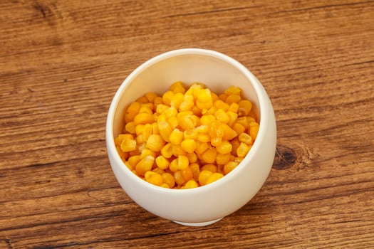 Sweet corn seeds in the bowl photo