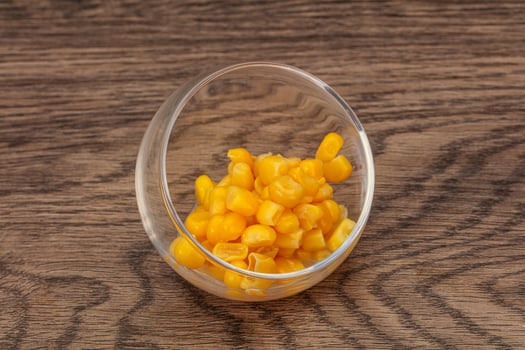 Sweet corn seeds in the bowl photo