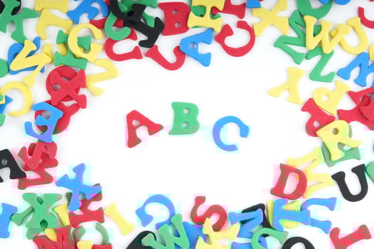 ABC in colorful letters photo
