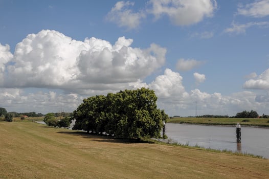 the river Ems near Weener in germany photo