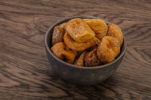 Dry sweet fig fruit heap photo