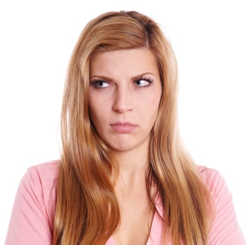 pissed off young woman photo