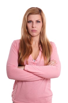annoyed young woman photo