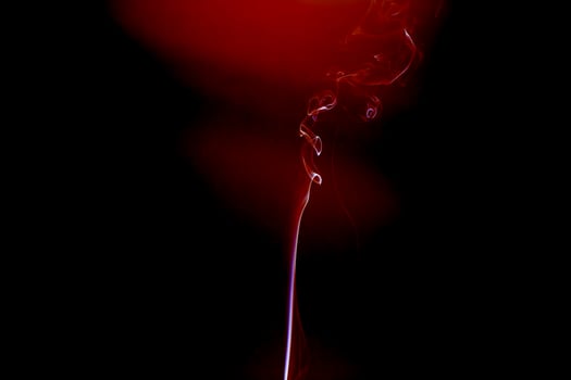 The smoke is colorful. It is abstract. photo