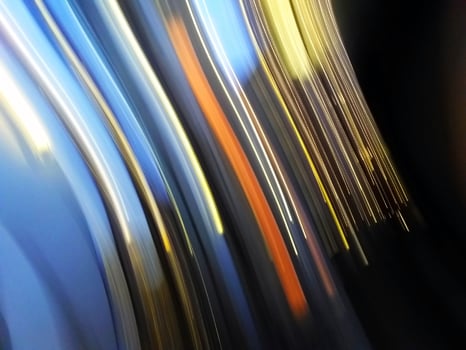 Long Exposure Lights painting with dark background photo