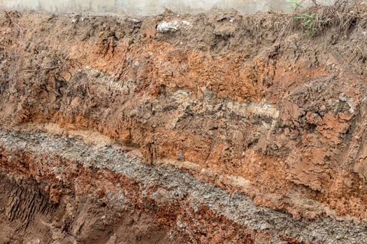 Background of the gravel section under the road. photo