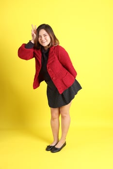 Chubby Asian Woman photo