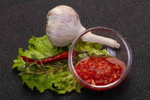 Spicy tomato and garlic sauce photo