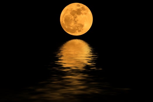 Super moon and shadows photo