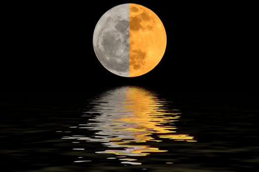 Moon 2 color and shadows photo