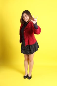 Chubby Asian Woman photo