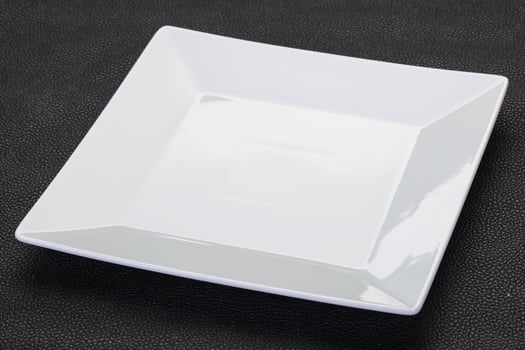 Empty white plate photo
