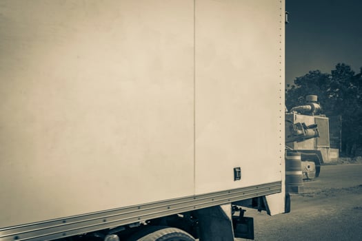 Trucks with blank empty space for advertisements industrial vehicles Mexico. photo