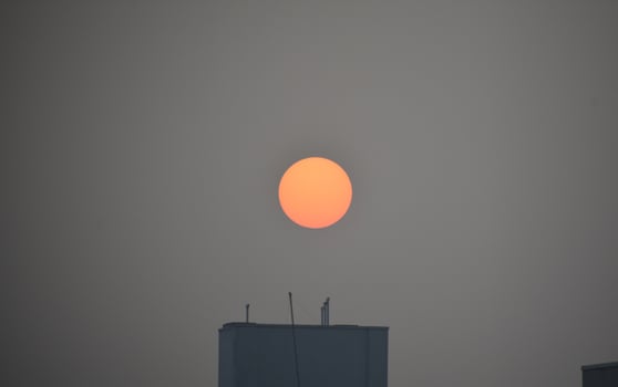 Snap of sun at morning photo