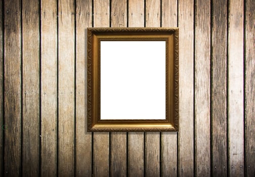 Wooden Photo Frame vintage frame decorations on wood backgroung