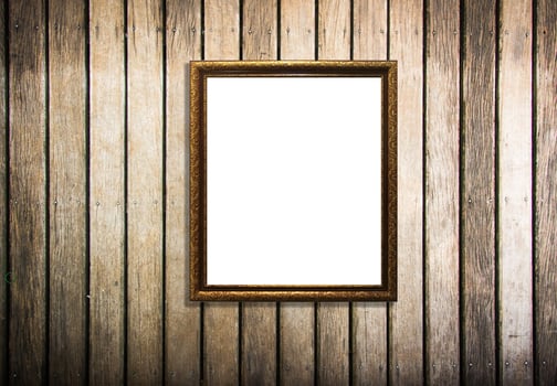 Wooden Photo Frame vintage frame decorations on wood backgroung