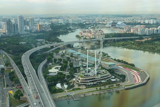 View of Singapore city skyline photo