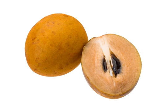 Sapodilla on white background photo