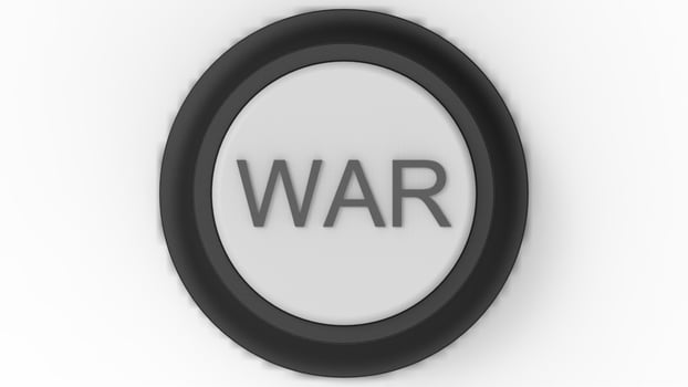 war white button isolated 3d illustration render photo