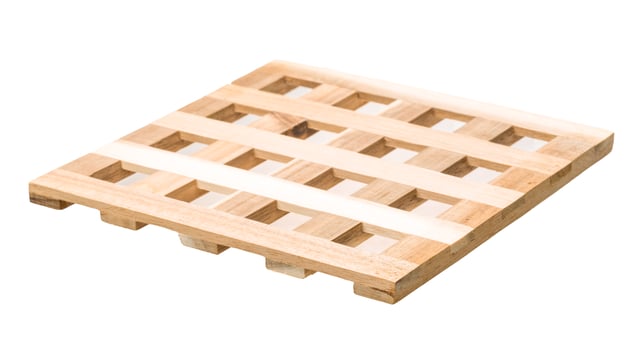 Wooden board on white background photo