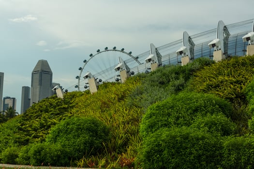 View of Singapore city skyline photo
