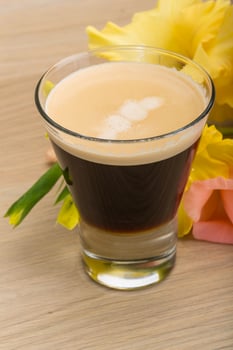 Espresso with flower photo
