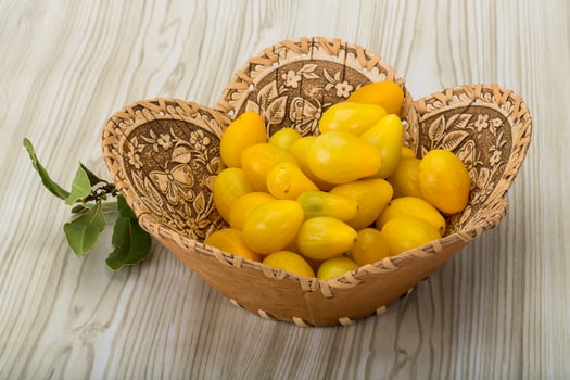 Yellow cherry tomatoes photo