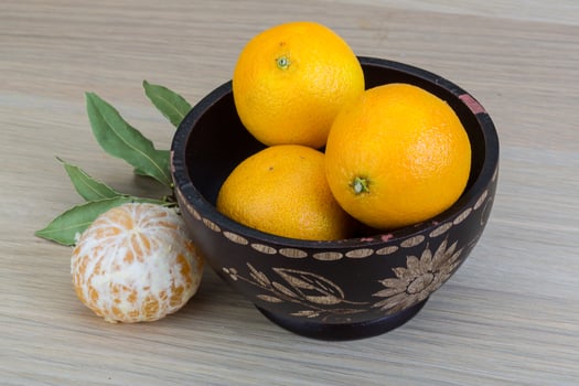 Tangerines in the bowl photo