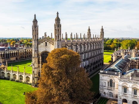 HDR Aerial view of Cambridge photo