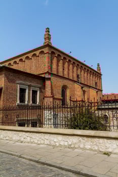 Old Synagogue in historic Jewish Kazimierz district of Cracow, Poland photo