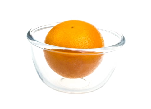 Heap of oranges in the dish photo