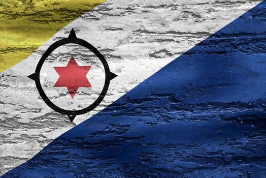 Bonaire flag - realistic waving fabric flag photo