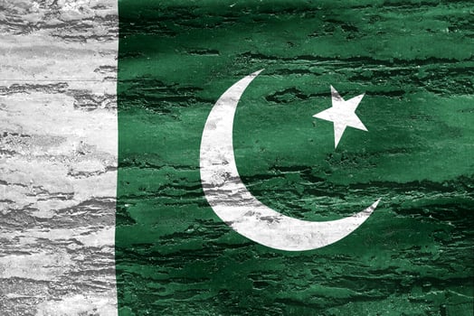 3D-Illustration of a Pakistan flag - realistic waving fabric flag photo