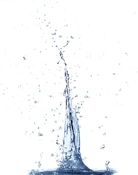 Clear water splashing. Isolated on white background. photo