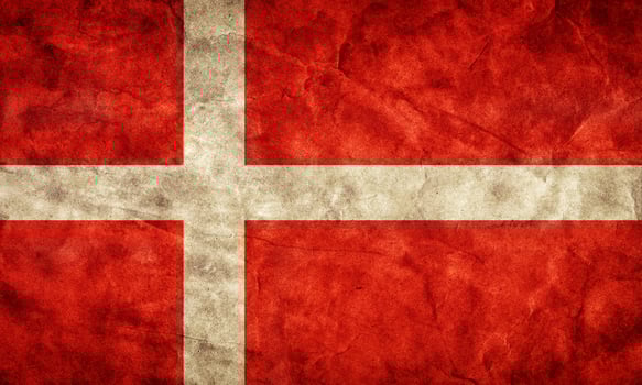 Denmark grunge flag. Item from my vintage, retro flags collection photo