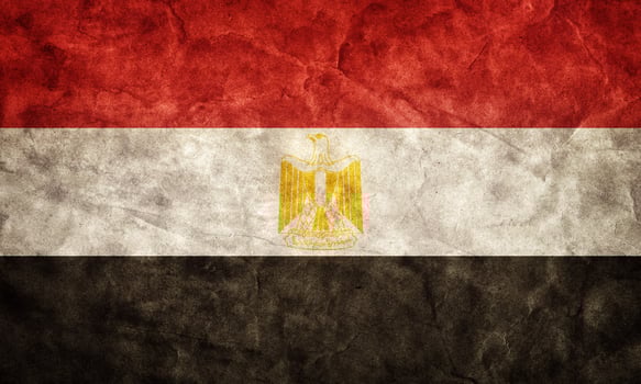 Egypt grunge flag. Item from my vintage, retro flags collection photo