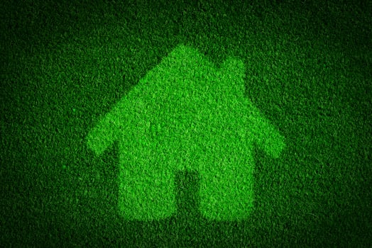 Green, eco friendly house, real estate concept. photo